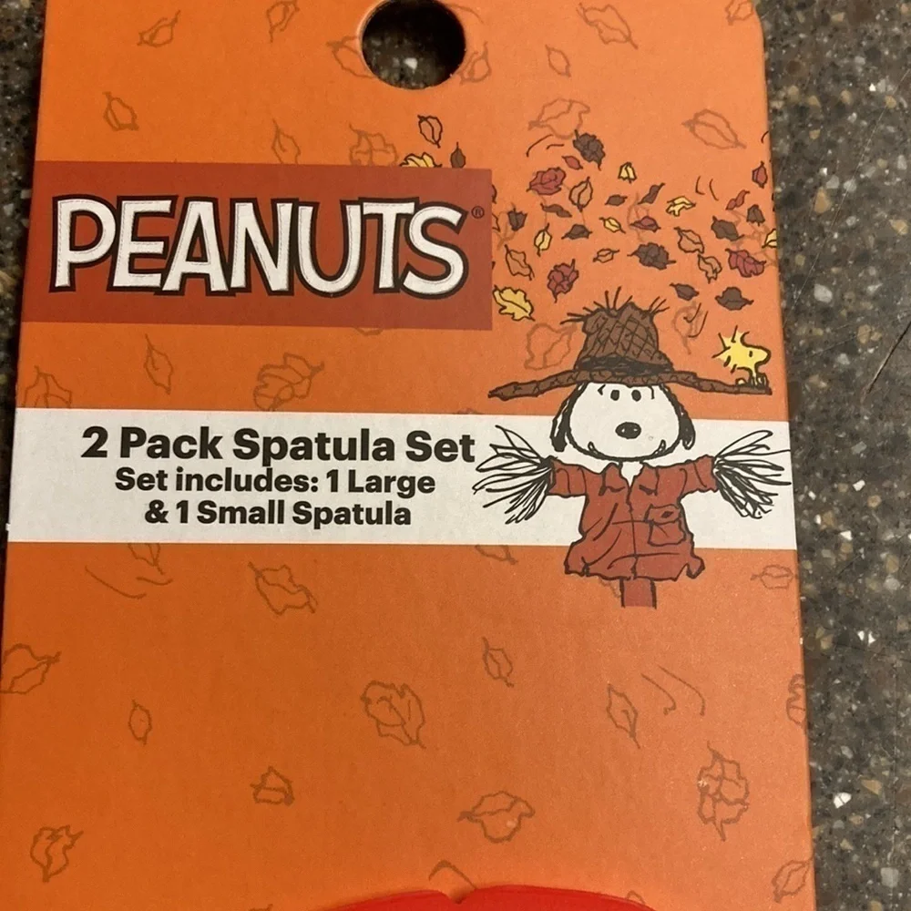 NEW PEANUTS BE THANKFUL THANKSGIVING 2 PACK SPATULA SET